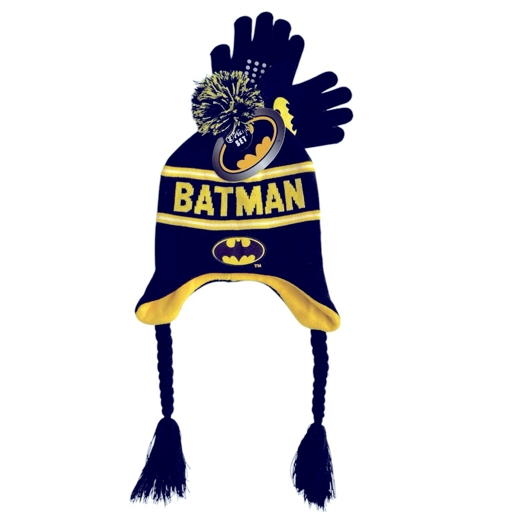 NEW 2-pc Batman Hat and Gloves Set - Picture 2 of 4